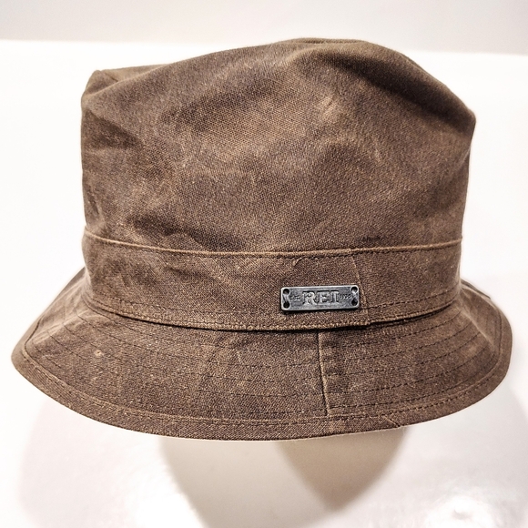 REI Co Op Waxed Cotton Brown Bucket Hat Fedora Size L/XL Cotton Lining Classic - Picture 10 of 11